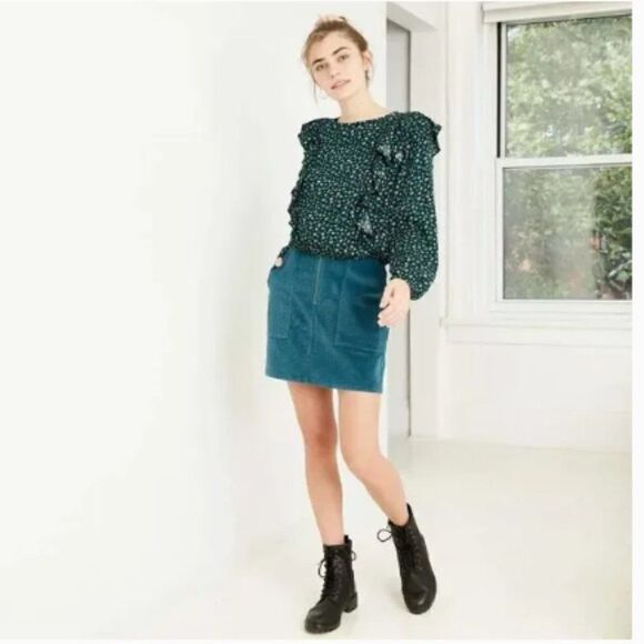 Ruffle Long Sleeve Blouse/Top 1X NWT - Picture 1 of 8